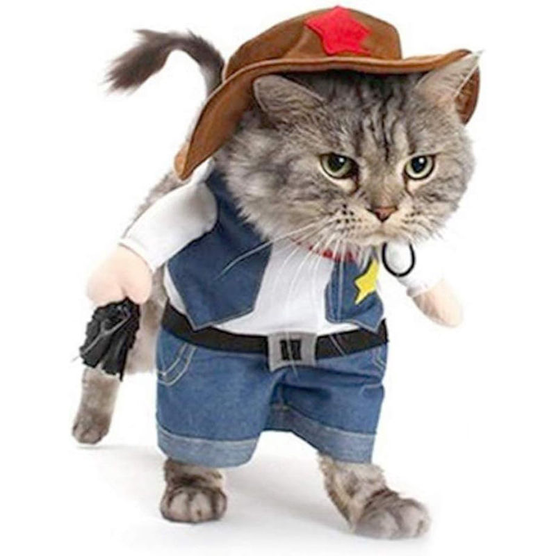 Cowboy Cat Halloween Costume Clothes