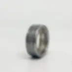 Anneau en argent façonné avec pièce 100 Francs Marie Curie – face extérieure