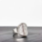 Chevalière Napoléon III en argent – pièce de 50 Centimes cintrée