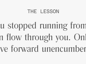 The fear attached to moving through grief