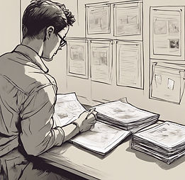 a person looking at a case looking at se