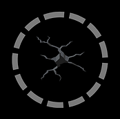 Black Modern Art Circle Sticker (4).png