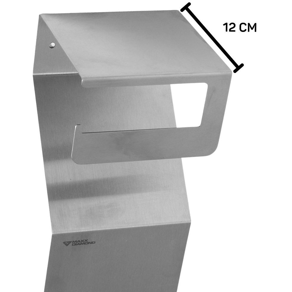 Miniatura: Suporte de Papel Higiênico com Porta Rolos - Parede - Inox