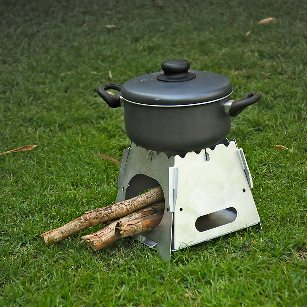 Miniatura: Fogareiro Desmontável Super-Leve Ecológico Camping -Alumínio