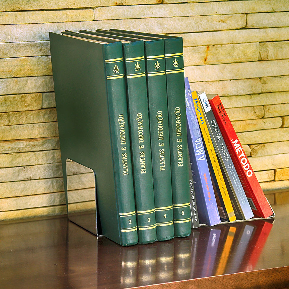 Miniatura: Suporte Porta Livros de Prateleira Apoio - Inox