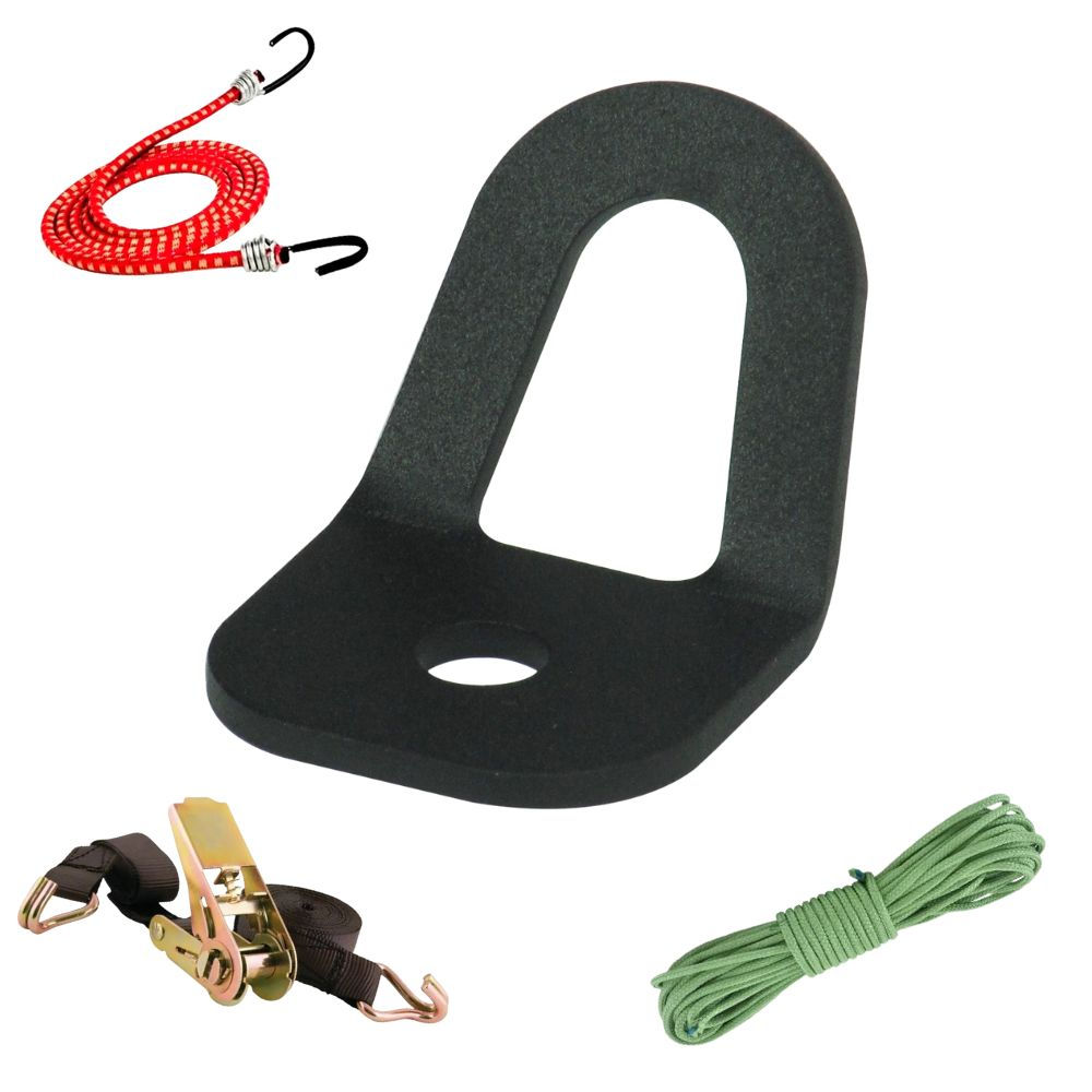 Ponto amarração fixação ancoragem caçamba preto simples