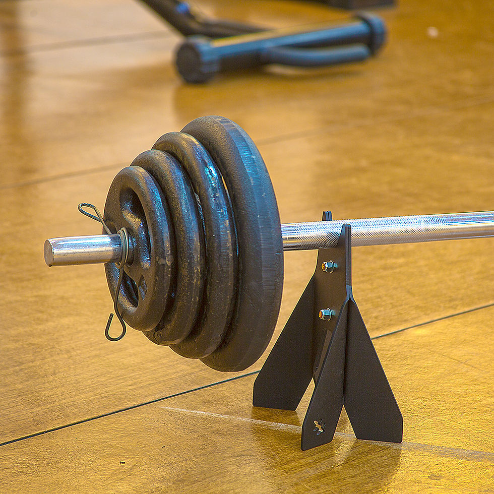 Miniatura: Par de Suporte Barra Peso Academia - Cross-fit - Aço - Preto