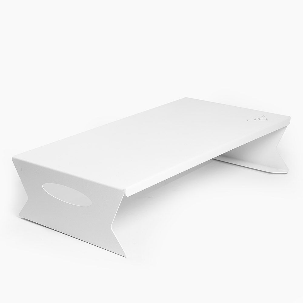 Suporte Apoio de Monitor em Alumínio 10 cm Altura - Branco