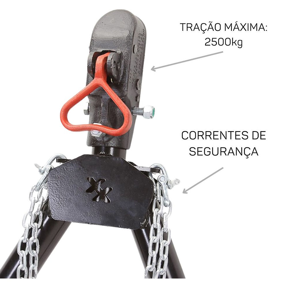 Miniatura: Kit Engate Towbar Cambão para Eixo Vw a Ar Fusca - Buggy
