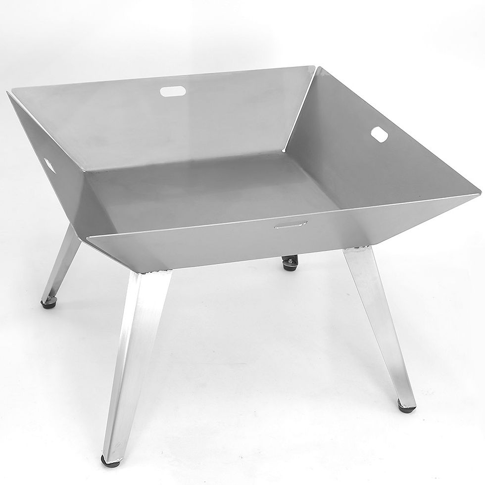 Miniatura: Lareira Externa Pira Tocheiro Quadrada- Pés 250mm em Inox