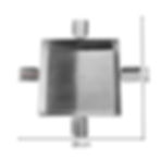 Miniatura: Suporte Base Cinzeiro para 4 Charuto 36x36 cm 100% Inox