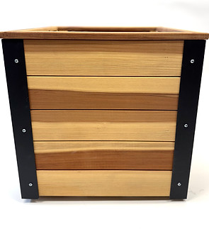rewood planter side view