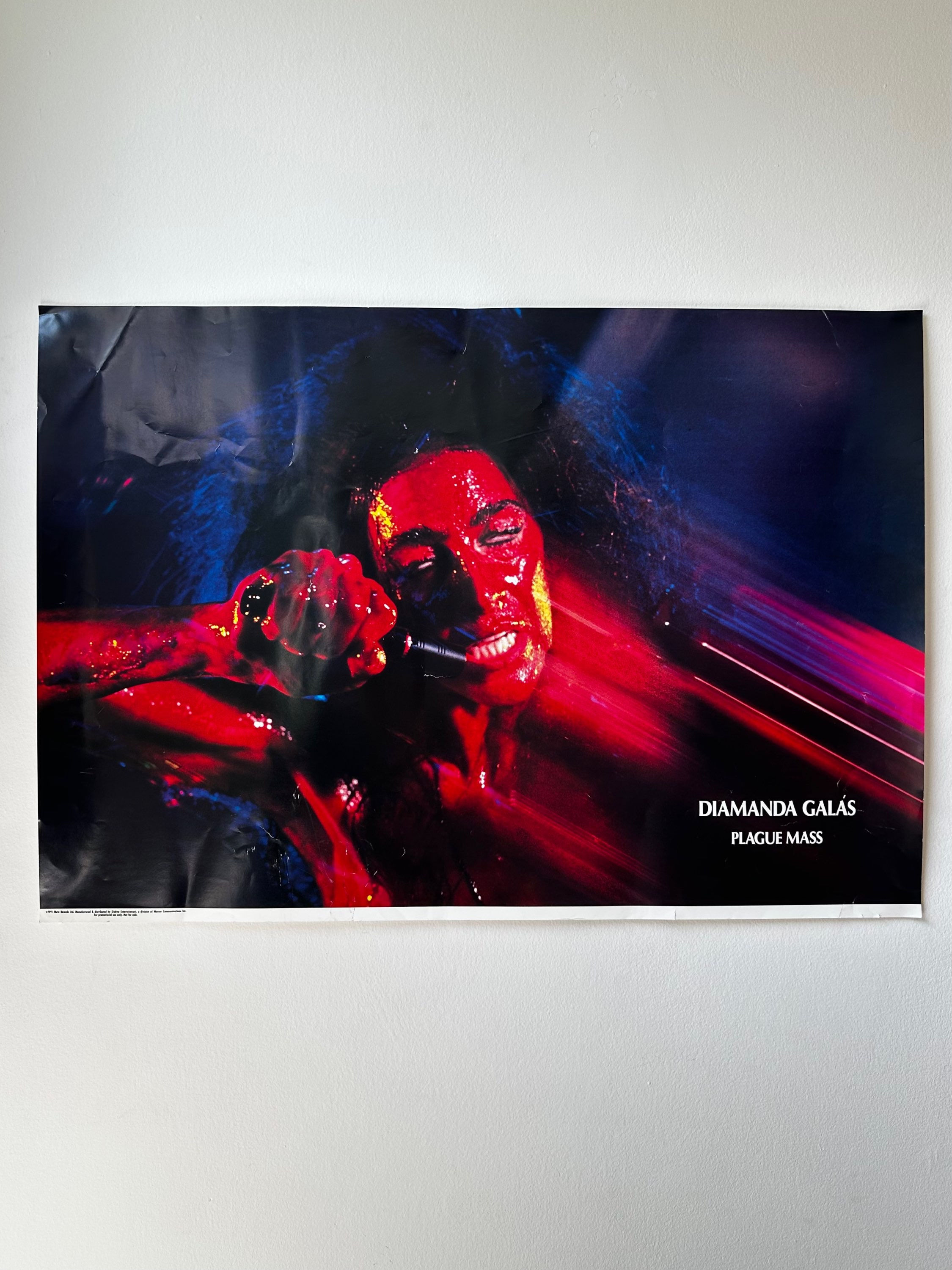 Vintage Diamanda Galás “Plague Mass” Promo Poster 1991