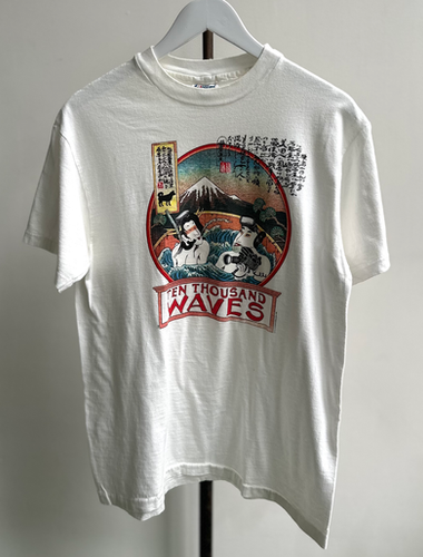 Vintage Rare Masamai Teraoka Ten Thousand Waves T-Shirt Medium