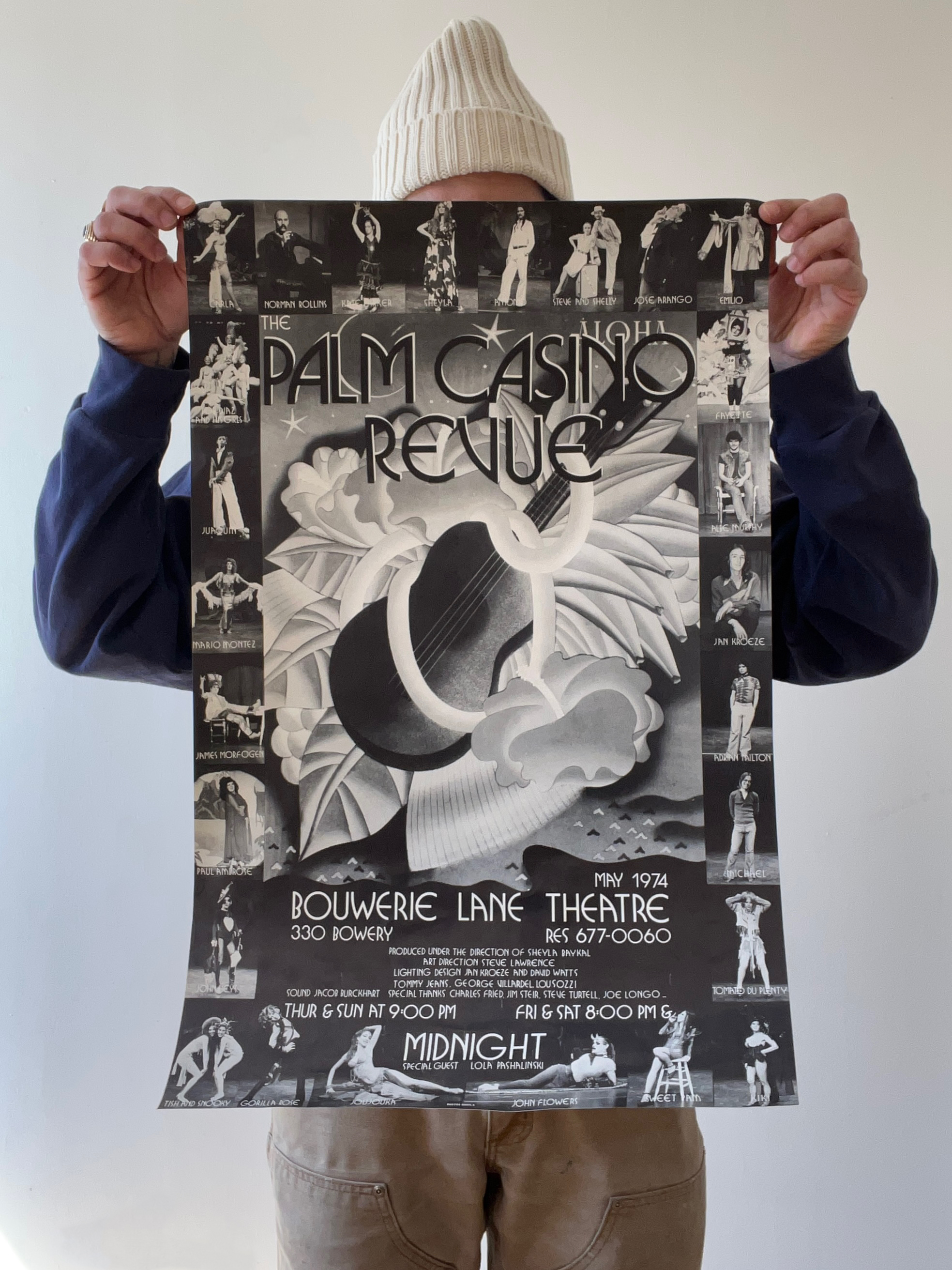 VINTAGE PALM CASINO REVUE 1974 POSTER