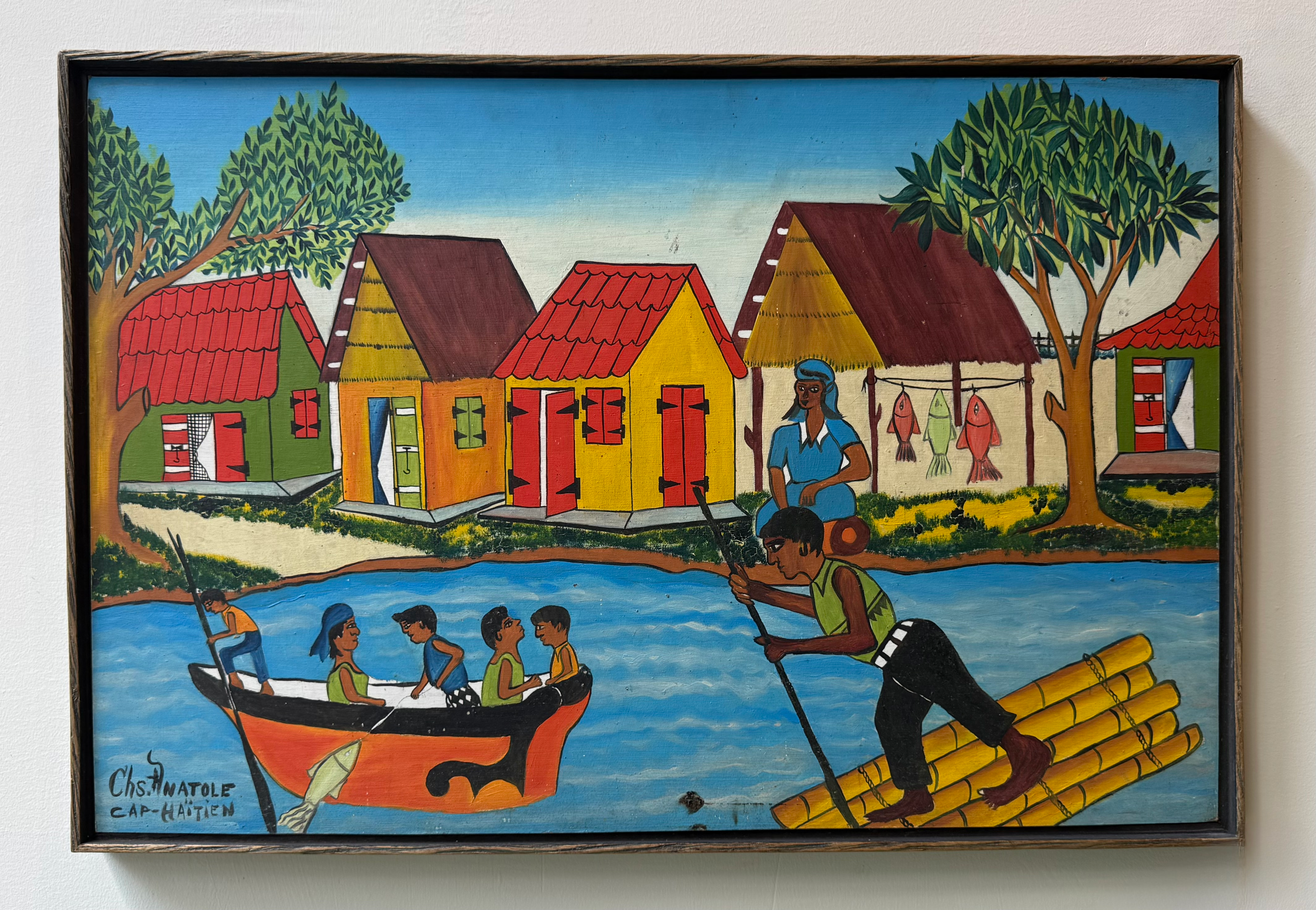 "Cap-Hatien" Framed Oil Painting by Charles Anatole