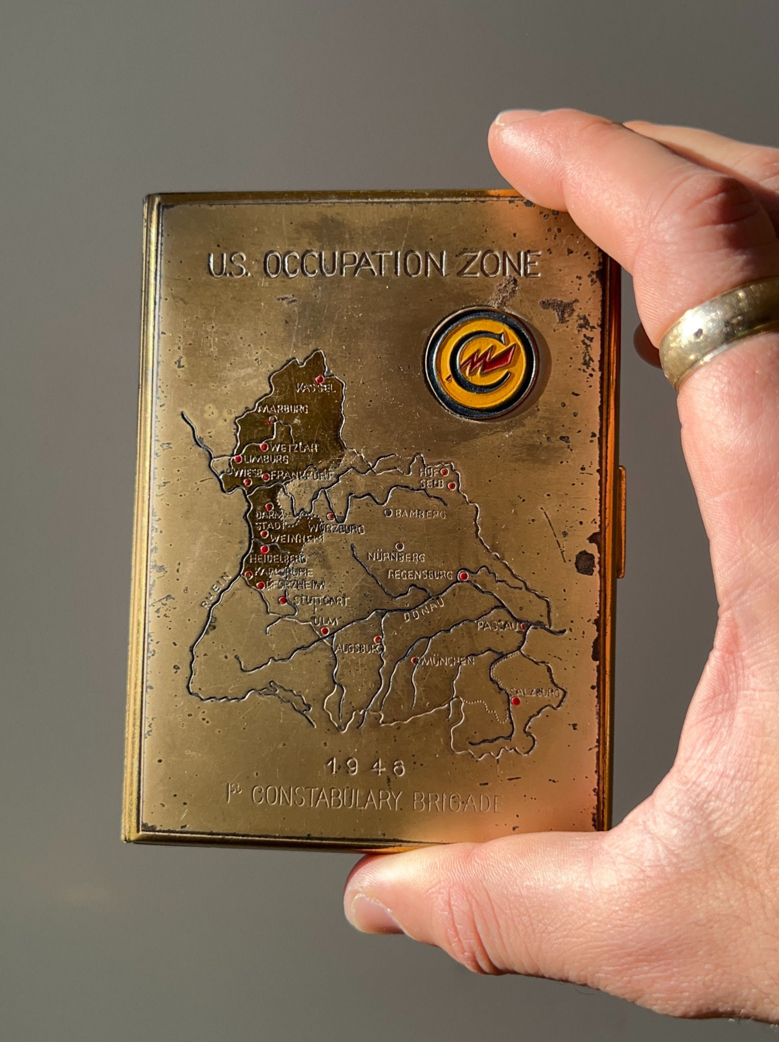 1946 US OCCUPATION ZONE CIGARETTE CASE