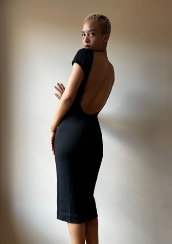 the row backless dress Ruched Backless Halterneck Gown in Pastel Yellow - 2