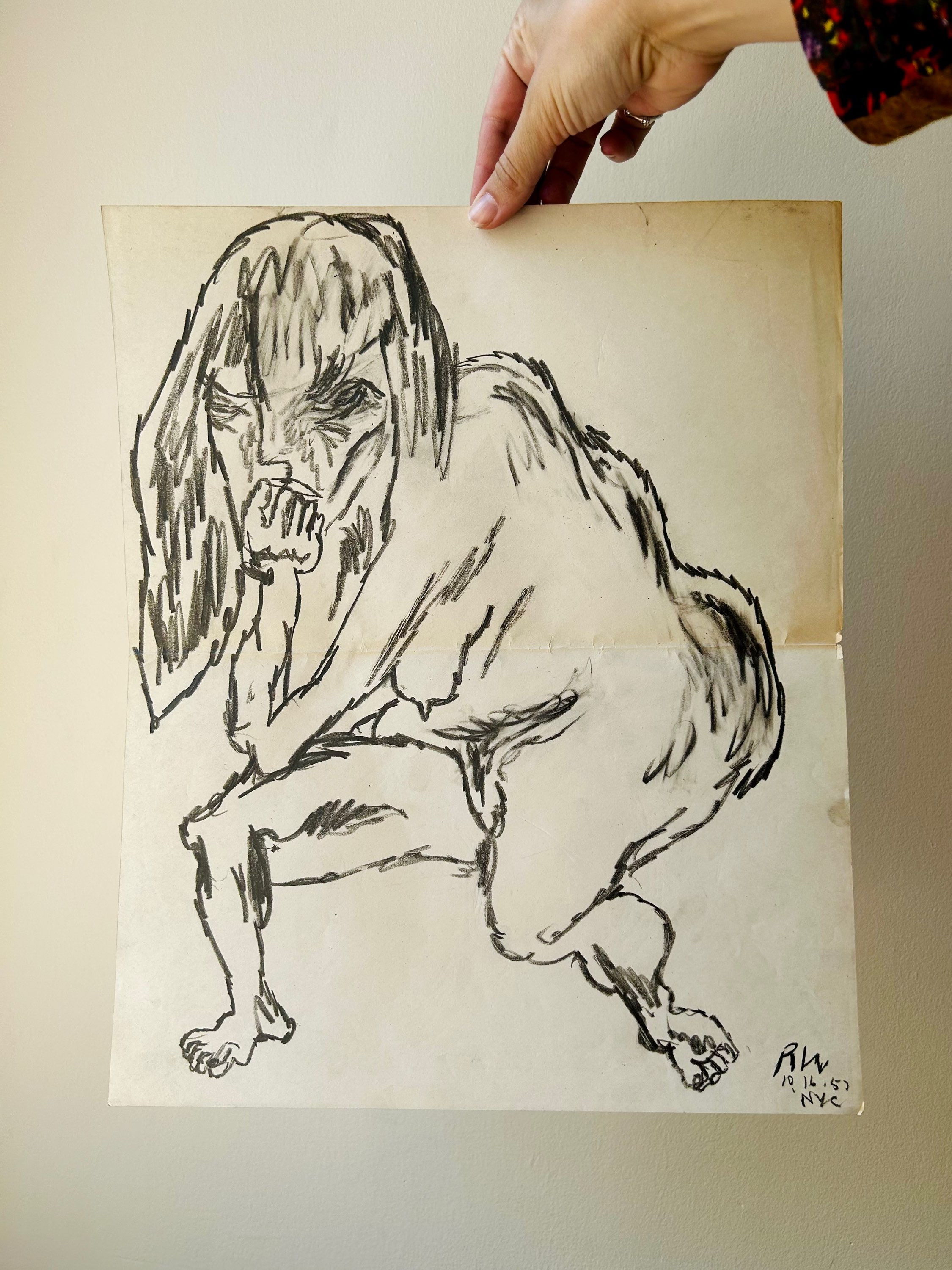 Unknown Artist “RW” 1957 Sketch 12