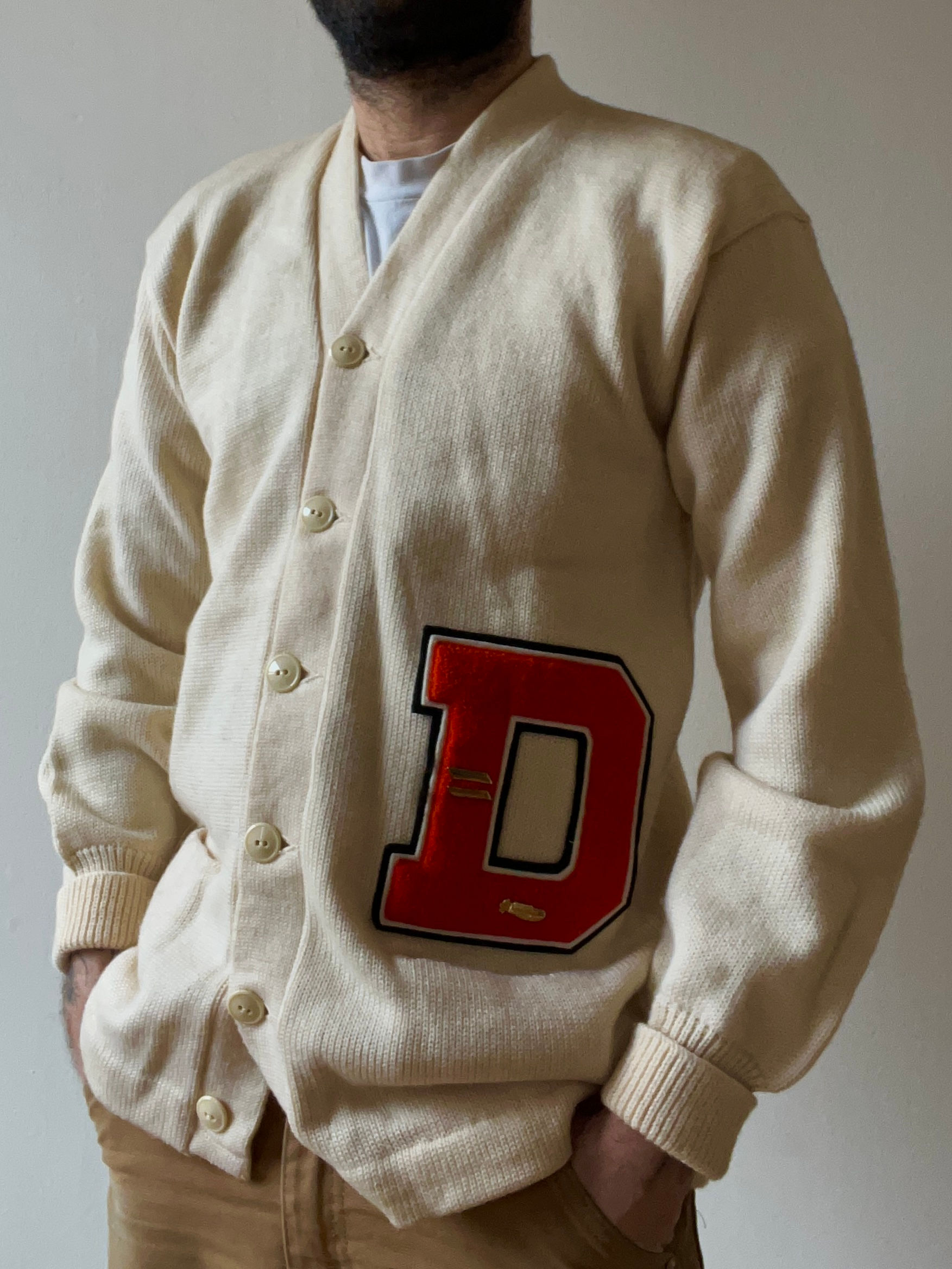 ATHLETIC SUPPLY CO. LETTERMAN VARSITY CARDIGAN "D"