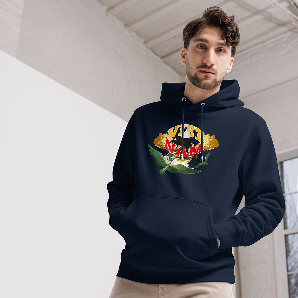 Thumbnail: Unisex eco hoodie Vietnam Art
