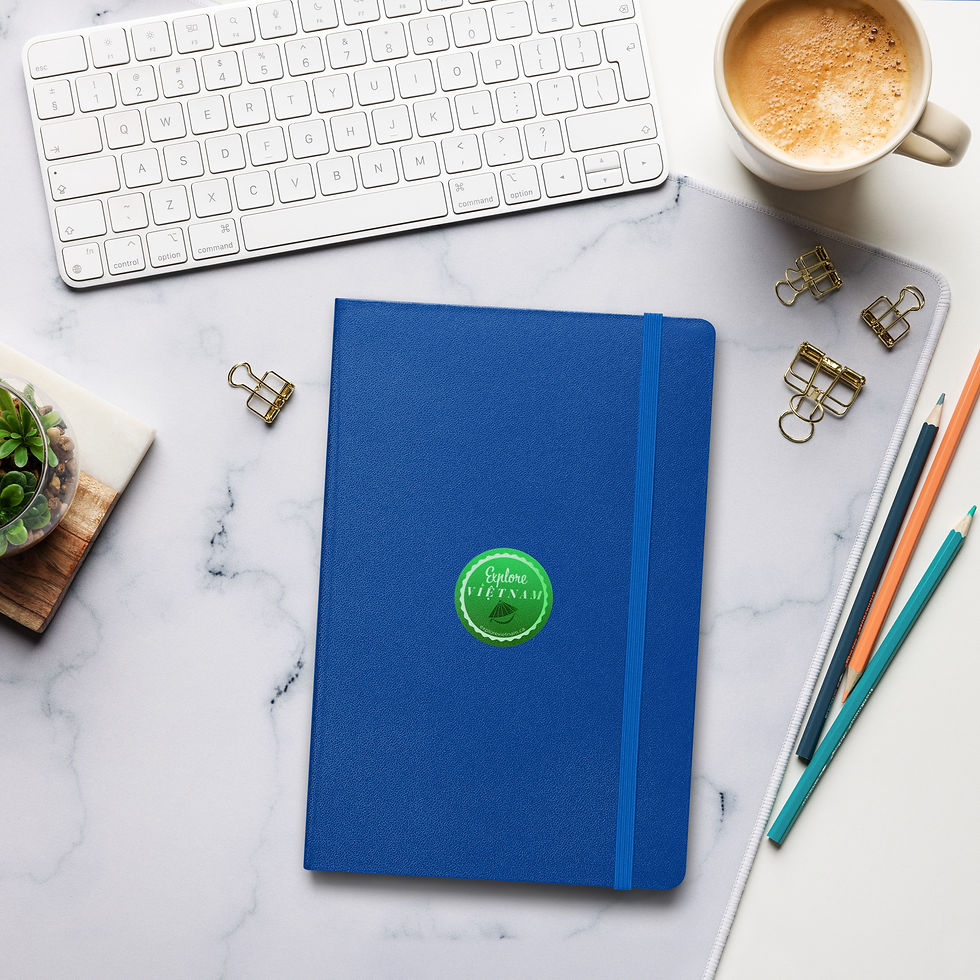 Thumbnail: Hardcover bound notebook EXPLOREVIETNAM logo