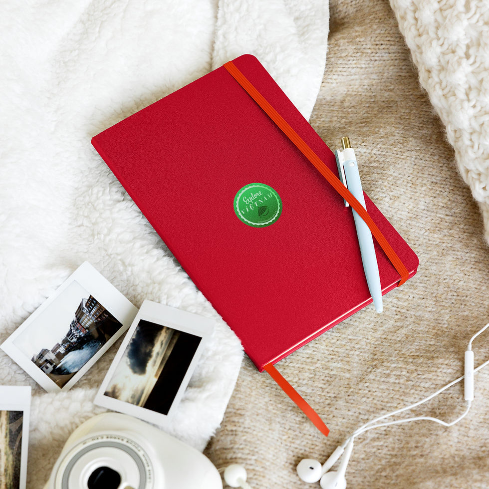 Thumbnail: Hardcover bound notebook EXPLOREVIETNAM logo