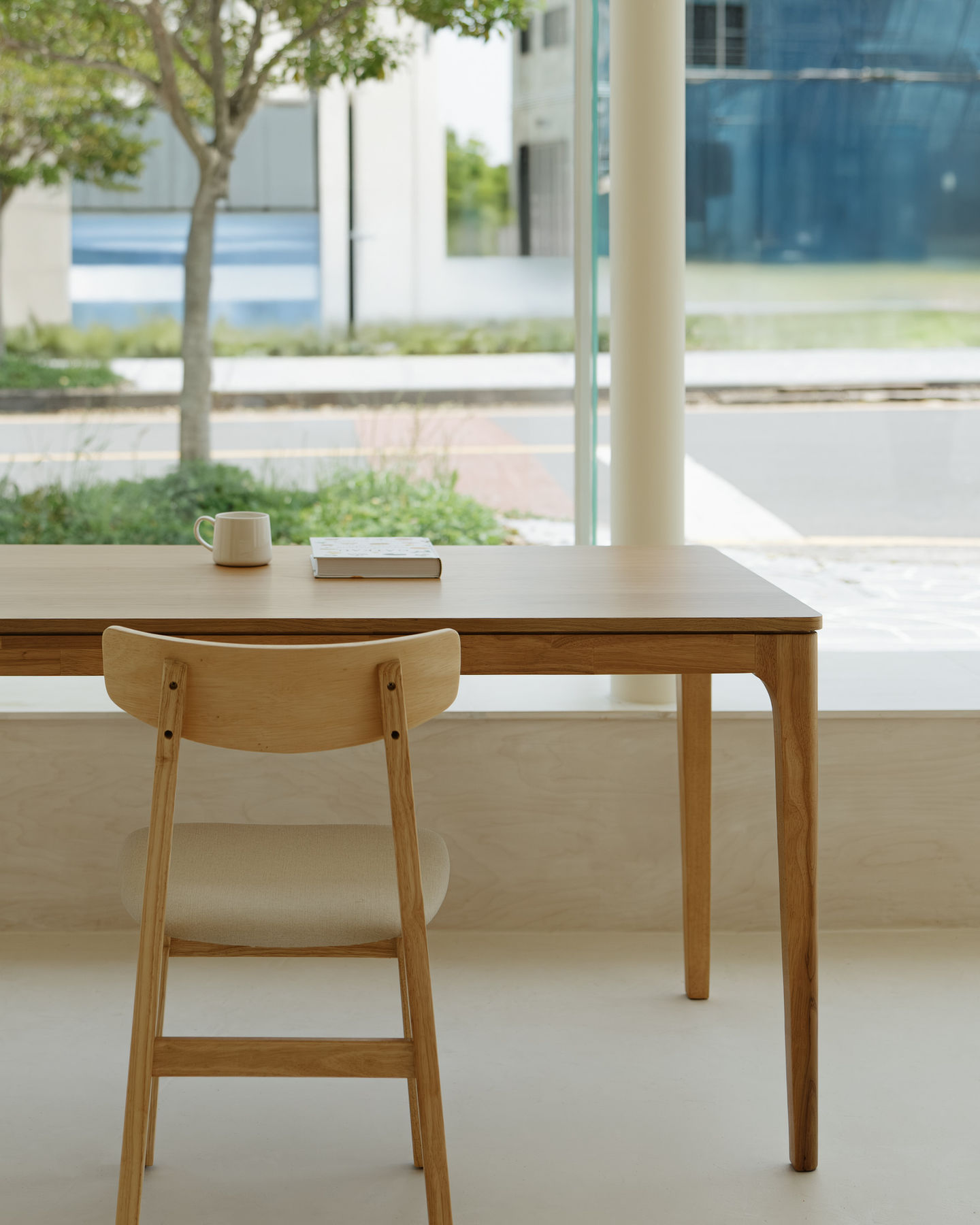 Firefly cafe interior seating area warm light Kim-O Architects