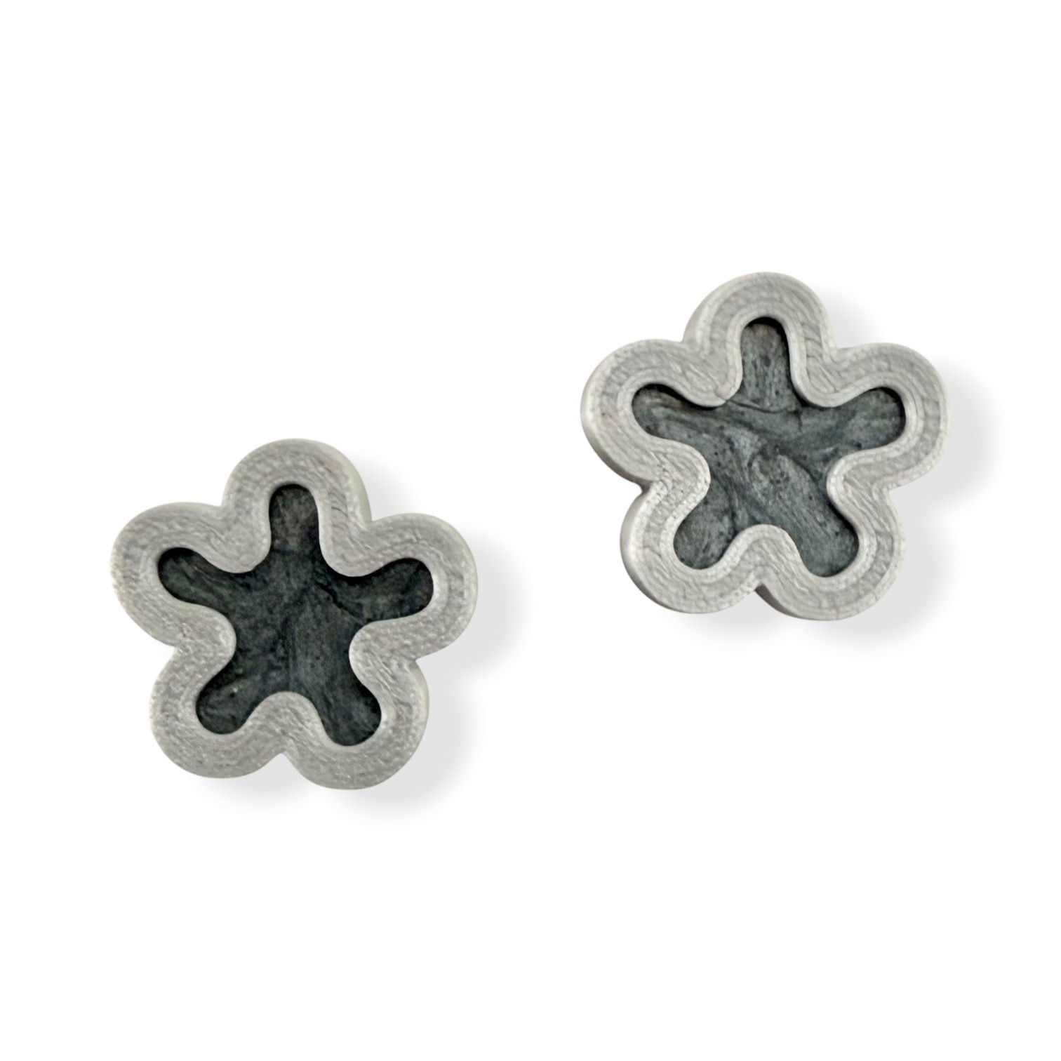 Mini Silver Flower Stud Earrings