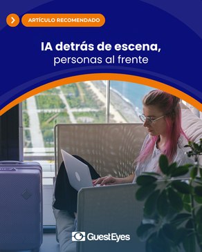 IA detrás de escena, personas al frente