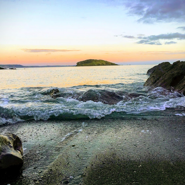 Portnadler beach looking out over Looe island