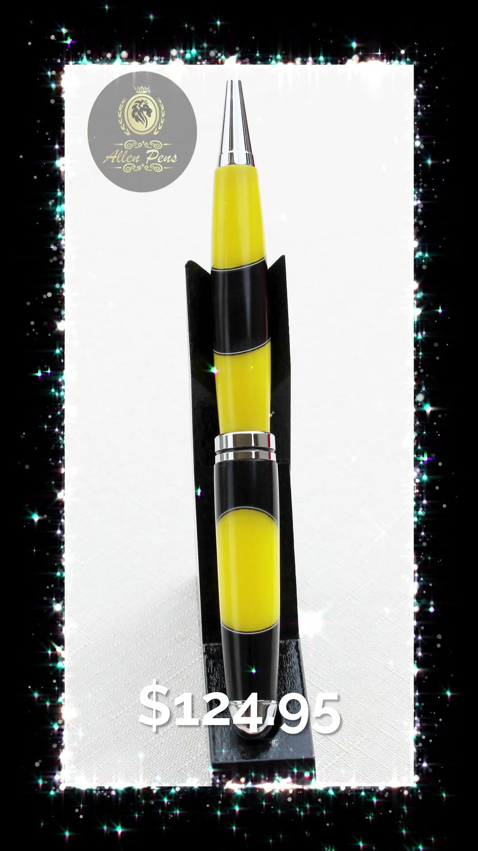 Thumbnail: Designer Series Pen featuring a Striking Yellow Acrylic and  African Blackwood