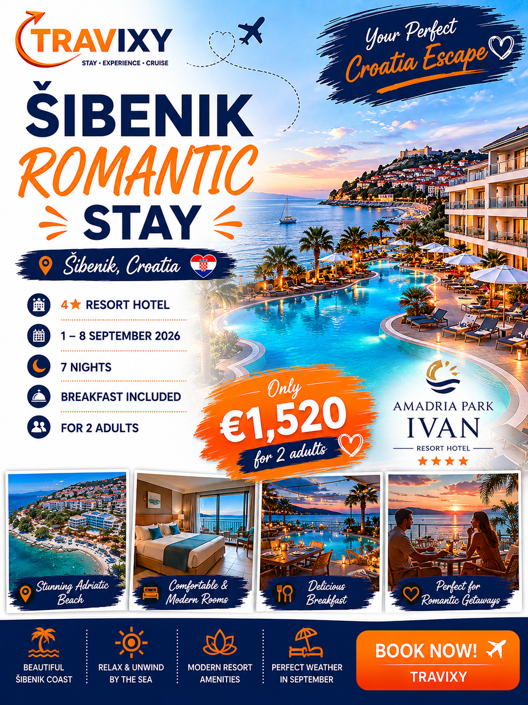ŠIBENIK ROMANTIC STAY – CROATIA 🇭🇷