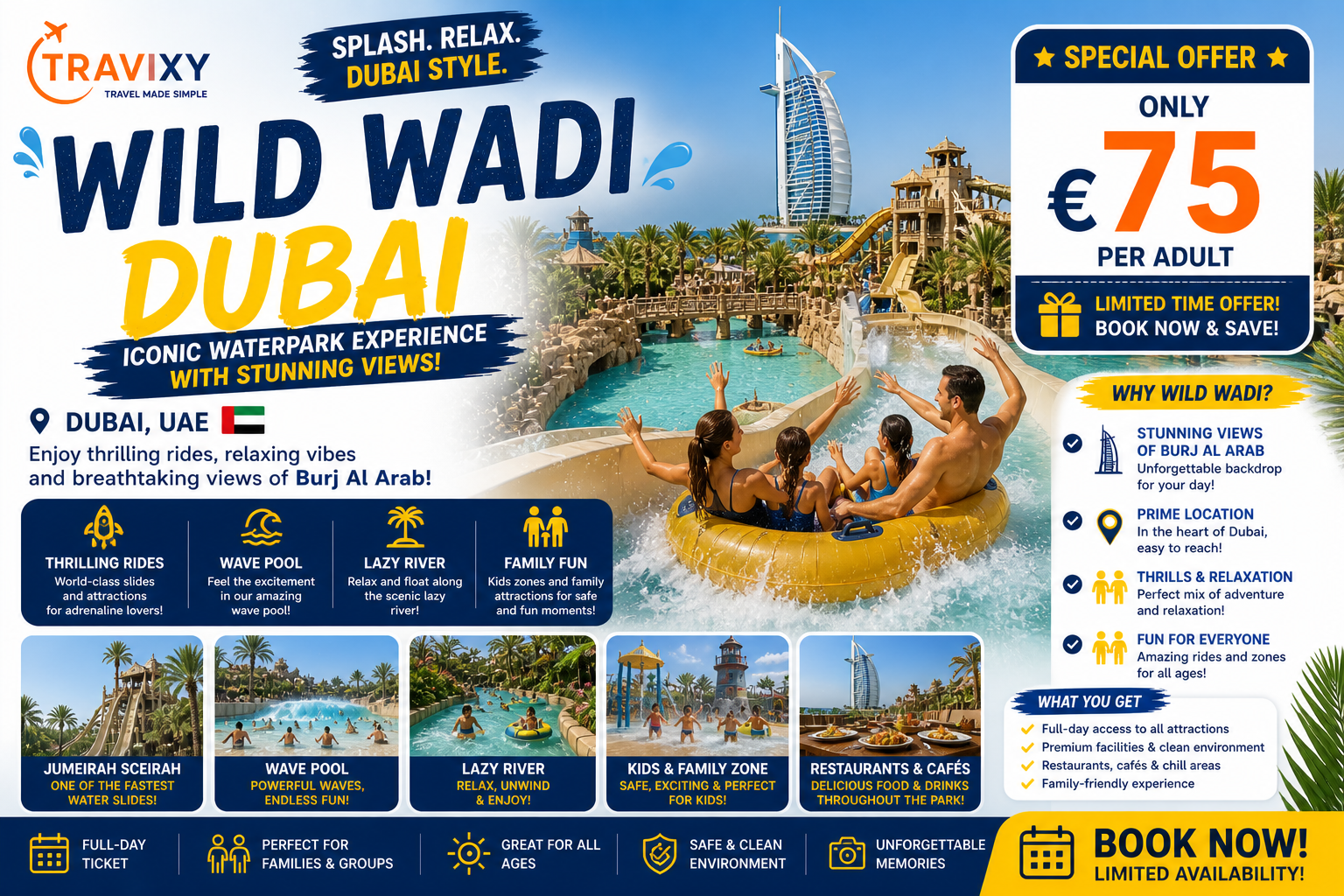💦 Wild Wadi — Dubai | Splash with a View 🇦🇪✨