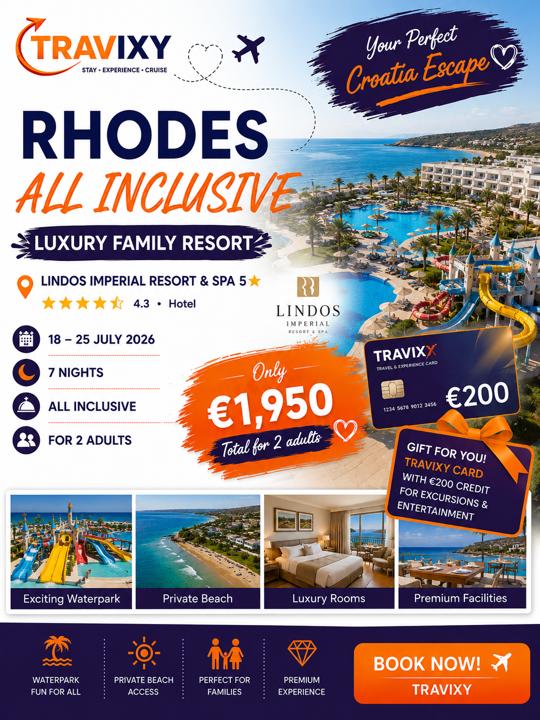 🌴 Lindos Imperial Resort & Spa 5★ – Rhodes All Inclusive Escape