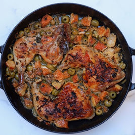 עוף בתפוזים וזיתים