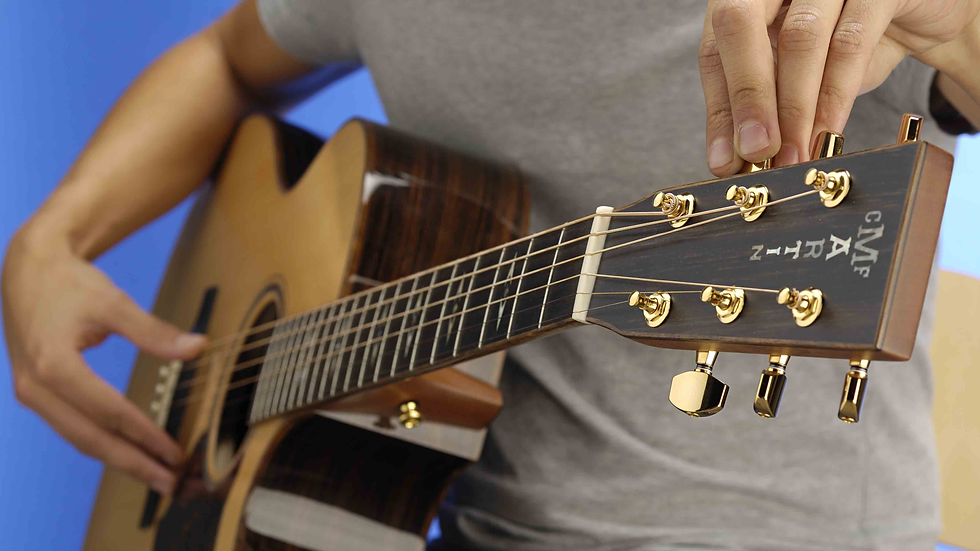 Tuning a guitar