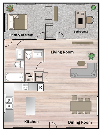 Rosedale 2 Bedroom Floorplan.png