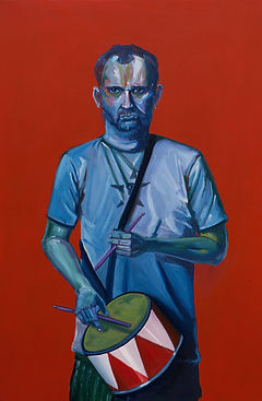 eduardo, lara, painting, musicians, artist, dudu morais, percusionist, drum tin,