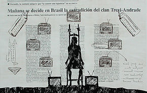 From Contemplation to Indifference, gloria trevi, sergio andrade, carcel, jail woodcut etching lithography