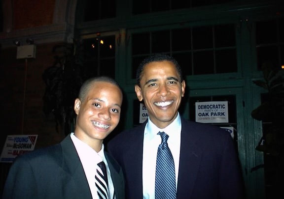 Anthony Forbes and President Obama at a private event.