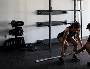 Coach and client one-on-one personal training session at VBC Fitness Victoria