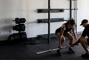 Coach and client one-on-one personal training session at VBC Fitness Victoria