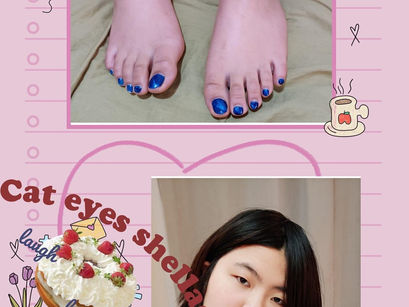 Shellac pedicure in Cyan Cat Eyes color ! #pedicure #shellacnails #cateyesnails #cyannails #nails