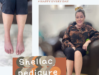 Pedicure with shellac polish for an elegant pretty lady ! #pedicure #shellacnails #shellacpolish