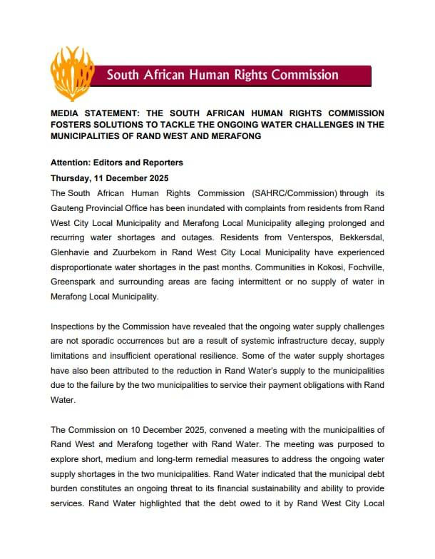 Image: SAHRC Document