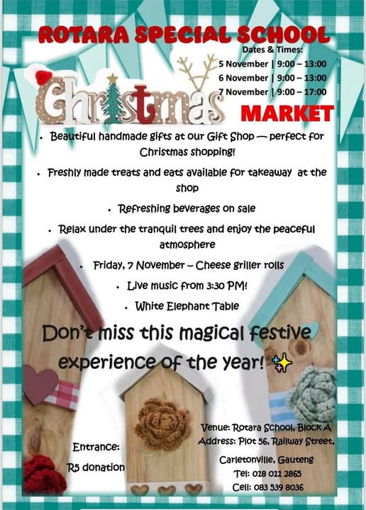 Rotara Special School to Host Annual Christmas Market in Carletonville