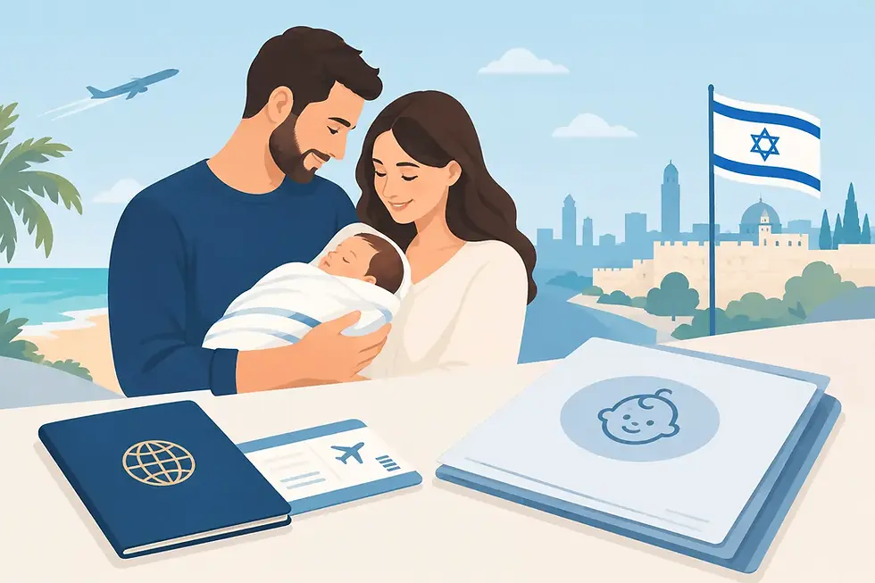 סקירת נוהל רישום ילד שנולד בחול להורים ישראלים