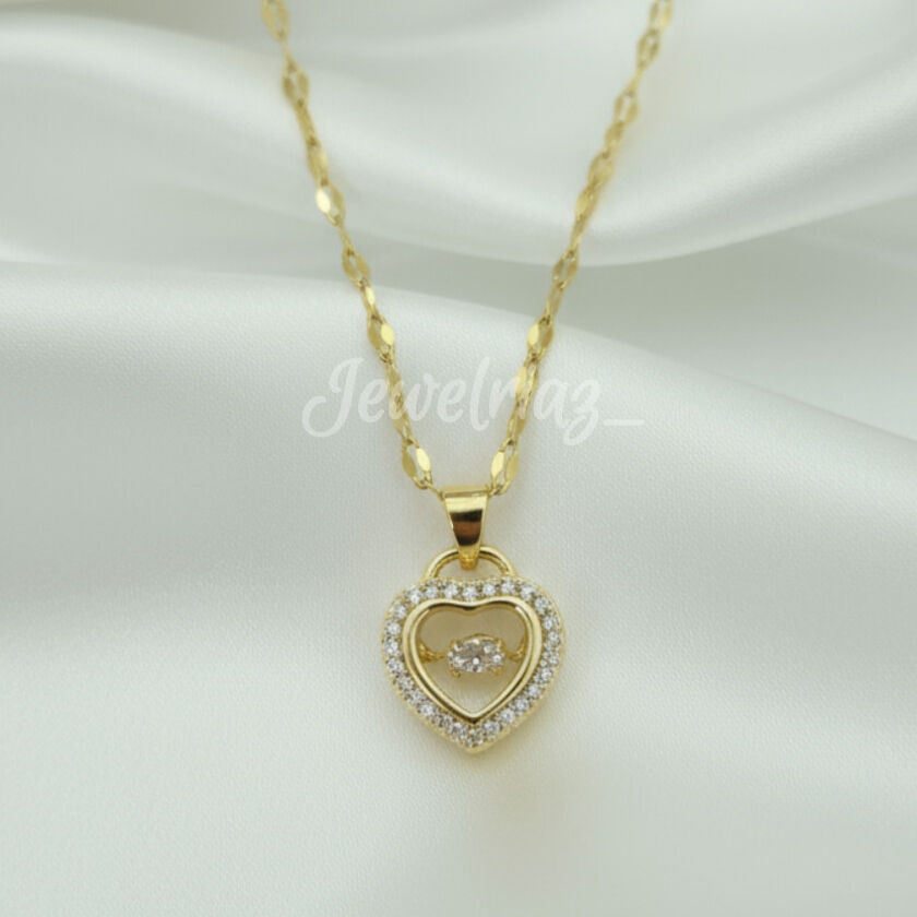 Thumbnail: Jewelriaz Anti-Tarnish Gold Plated Dancing Diamond Necklace