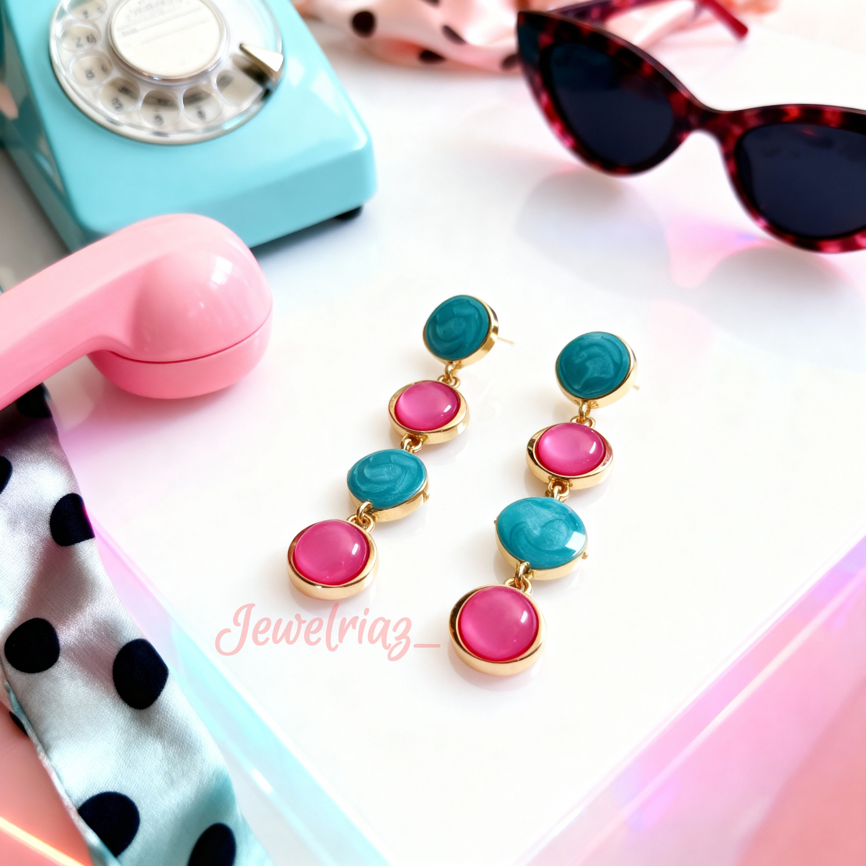 Jewelriaz Lustrous Link Earrings